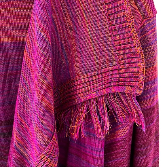 Ruby Rd. Women's Purple & Orange Stripe Knit Cardigan Sweater Size 2X EUC - Picture 3 of 8